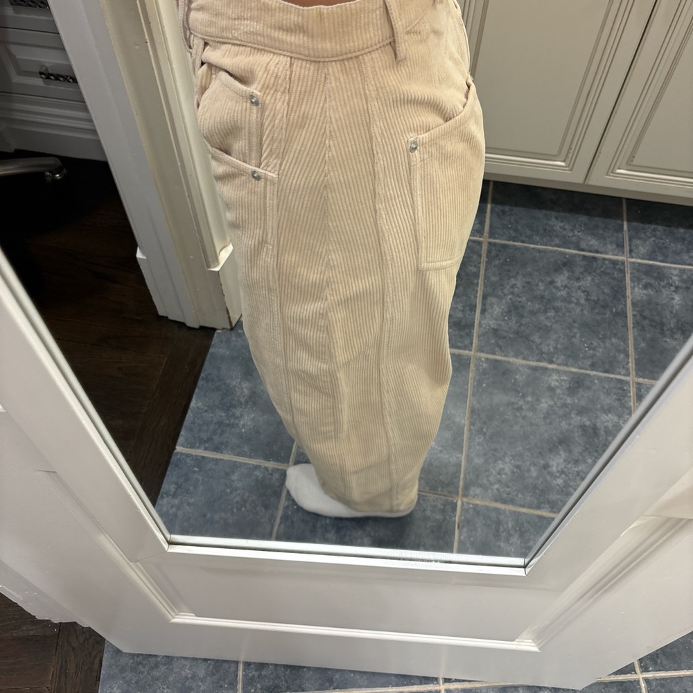 Beige Corduroy Pants